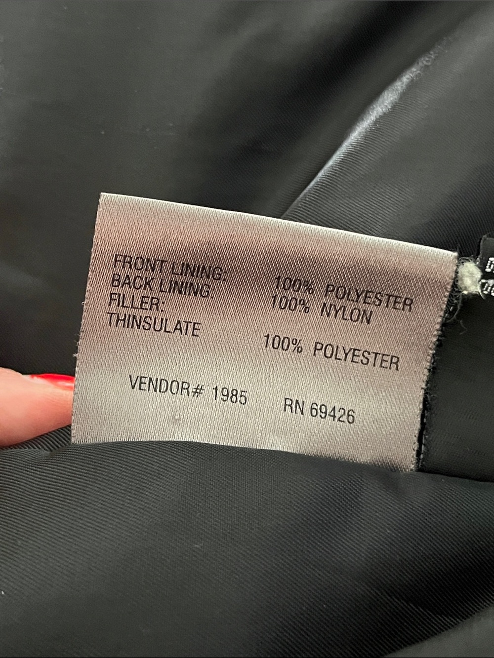 90s y2k leather Wilsons Black Women's Zip-Front Leather Jacket lined - Picture 5 of 10
